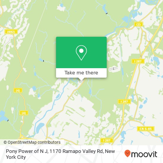 Mapa de Pony Power of N J, 1170 Ramapo Valley Rd