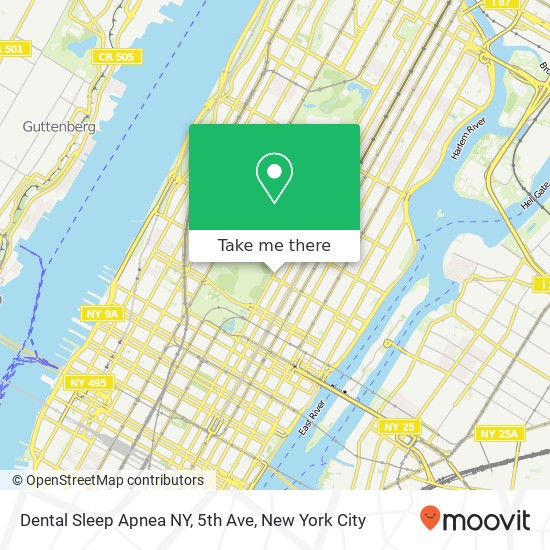 Dental Sleep Apnea NY, 5th Ave map