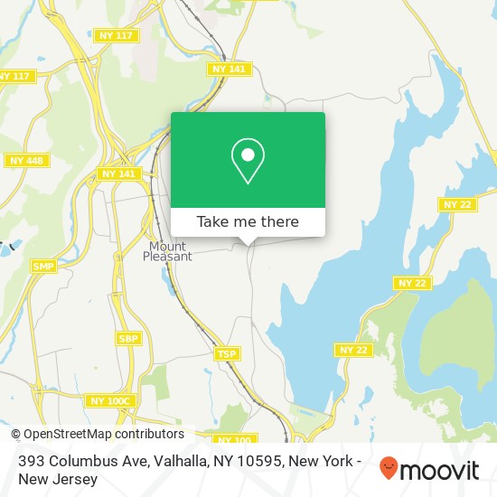 Mapa de 393 Columbus Ave, Valhalla, NY 10595