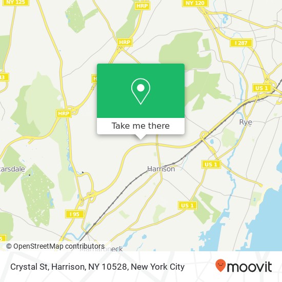 Mapa de Crystal St, Harrison, NY 10528