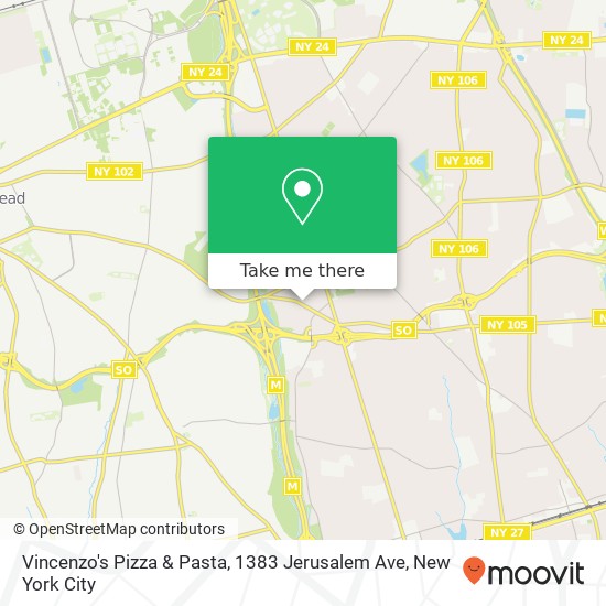 Vincenzo's Pizza & Pasta, 1383 Jerusalem Ave map