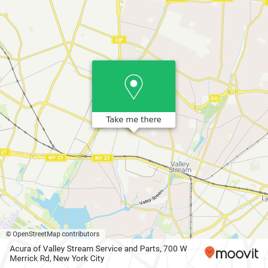 Acura of Valley Stream Service and Parts, 700 W Merrick Rd map