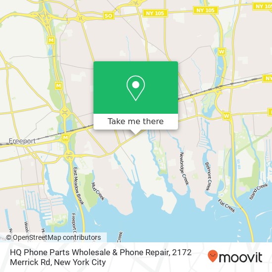 Mapa de HQ Phone Parts Wholesale & Phone Repair, 2172 Merrick Rd