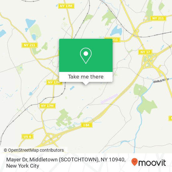 Mapa de Mayer Dr, Middletown (SCOTCHTOWN), NY 10940