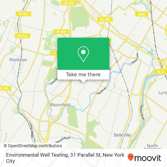 Mapa de Environmental Well Testing, 31 Parallel St