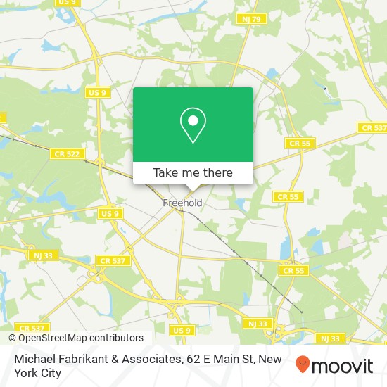 Michael Fabrikant & Associates, 62 E Main St map