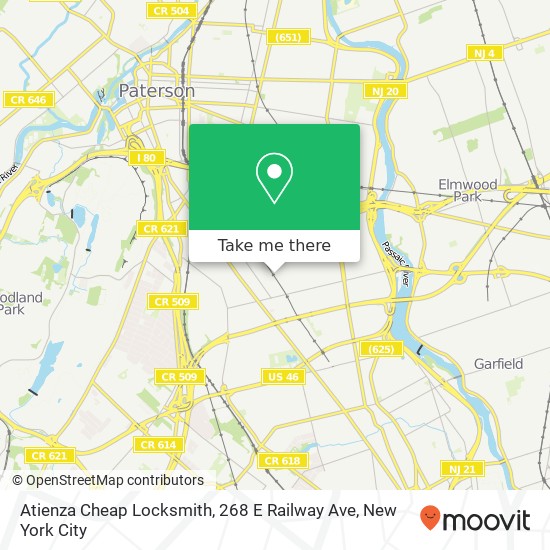 Mapa de Atienza Cheap Locksmith, 268 E Railway Ave