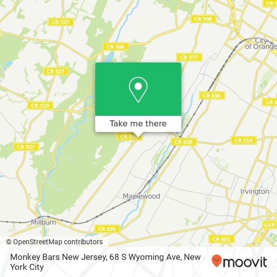 Mapa de Monkey Bars New Jersey, 68 S Wyoming Ave