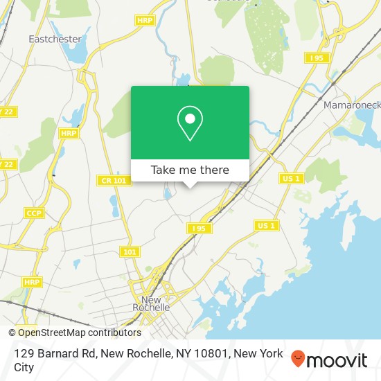 129 Barnard Rd, New Rochelle, NY 10801 map