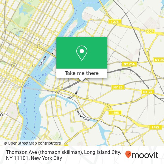 Thomson Ave (thomson skillman), Long Island City, NY 11101 map