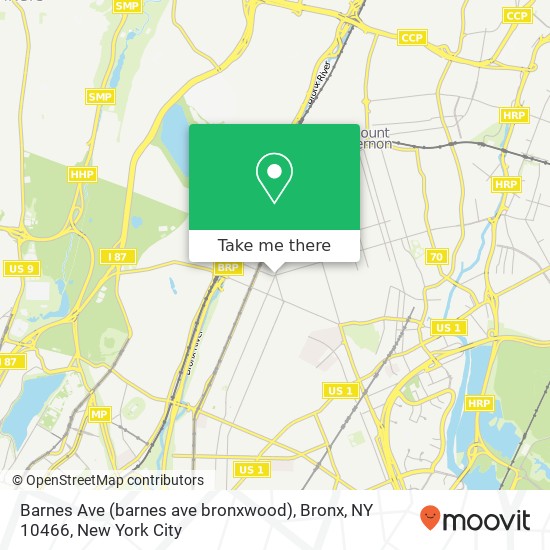 Barnes Ave (barnes ave bronxwood), Bronx, NY 10466 map