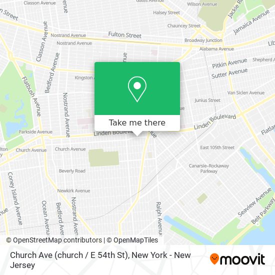 Church Ave (church / E 54th St) map
