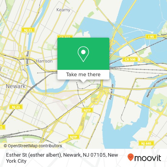 Mapa de Esther St (esther albert), Newark, NJ 07105