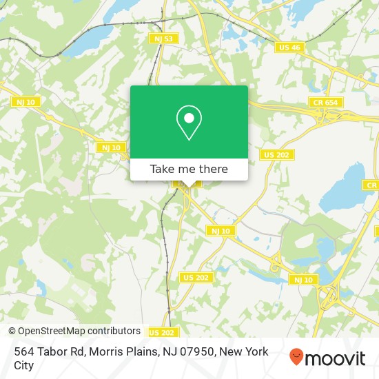 Mapa de 564 Tabor Rd, Morris Plains, NJ 07950