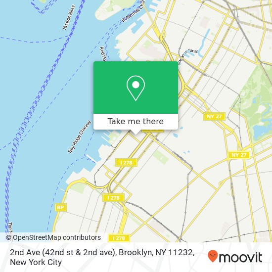 2nd Ave (42nd st & 2nd ave), Brooklyn, NY 11232 map
