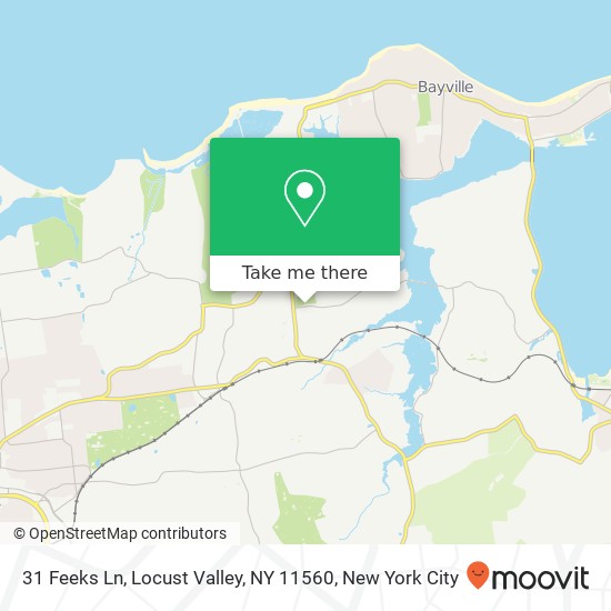 Mapa de 31 Feeks Ln, Locust Valley, NY 11560
