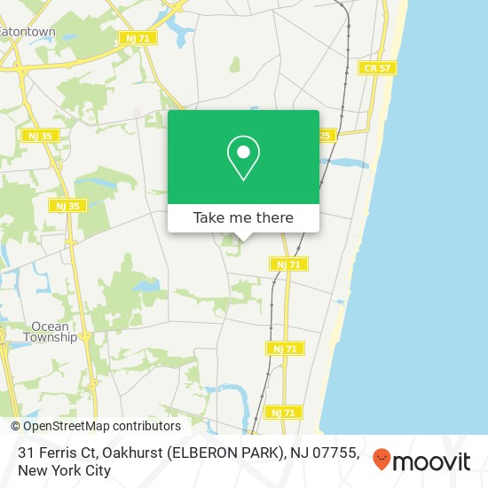31 Ferris Ct, Oakhurst (ELBERON PARK), NJ 07755 map