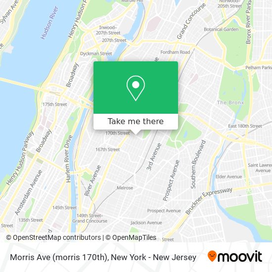 Morris Ave (morris 170th) map