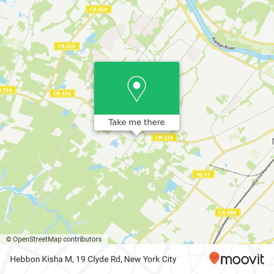 Mapa de Hebbon Kisha M, 19 Clyde Rd