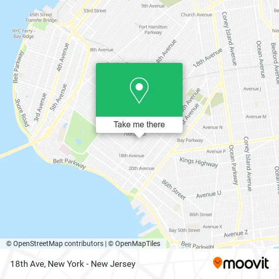 18th Ave map