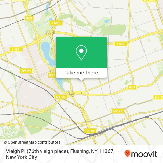 Mapa de Vleigh Pl (76th vleigh place), Flushing, NY 11367