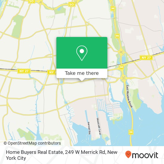 Mapa de Home Buyers Real Estate, 249 W Merrick Rd