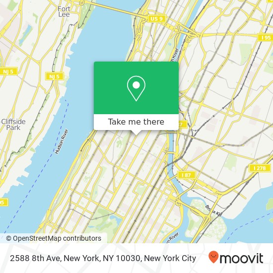 Mapa de 2588 8th Ave, New York, NY 10030