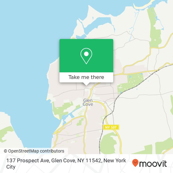 Mapa de 137 Prospect Ave, Glen Cove, NY 11542