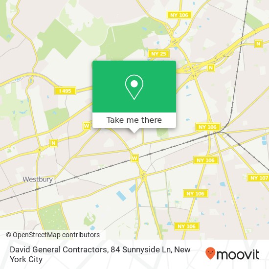 Mapa de David General Contractors, 84 Sunnyside Ln