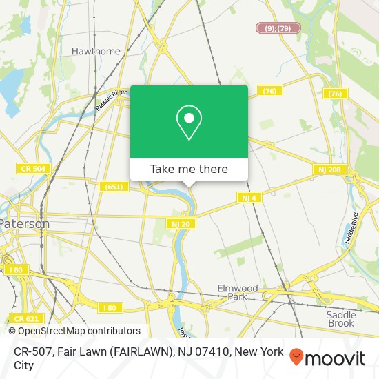 Mapa de CR-507, Fair Lawn (FAIRLAWN), NJ 07410