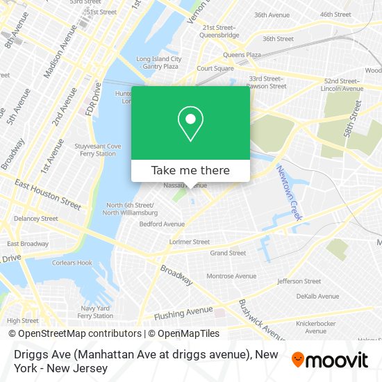 Driggs Ave (Manhattan Ave at driggs avenue) map