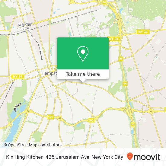 Mapa de Kin Hing Kitchen, 425 Jerusalem Ave