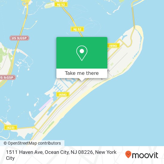 Mapa de 1511 Haven Ave, Ocean City, NJ 08226