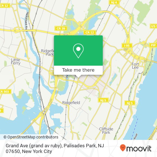 Grand Ave (grand av ruby), Palisades Park, NJ 07650 map