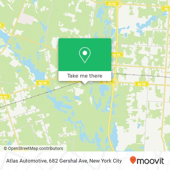 Atlas Automotive, 682 Gershal Ave map