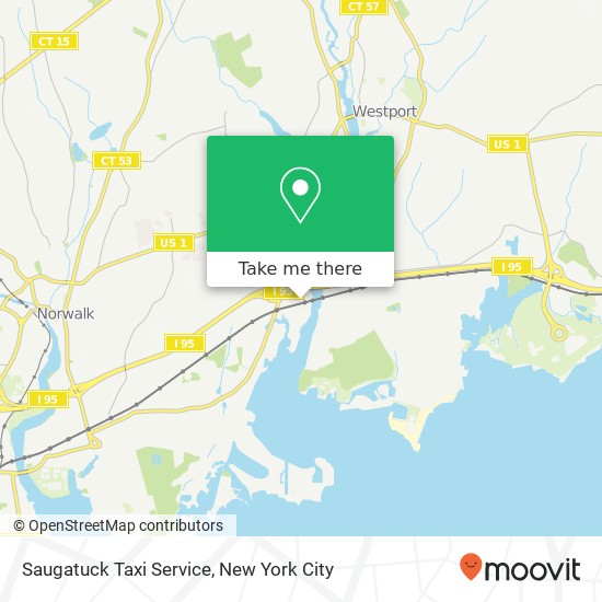 Mapa de Saugatuck Taxi Service