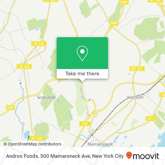 Mapa de Andros Foods, 500 Mamaroneck Ave
