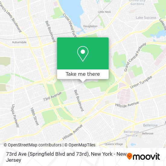 Mapa de 73rd Ave (Springfield Blvd and 73rd)
