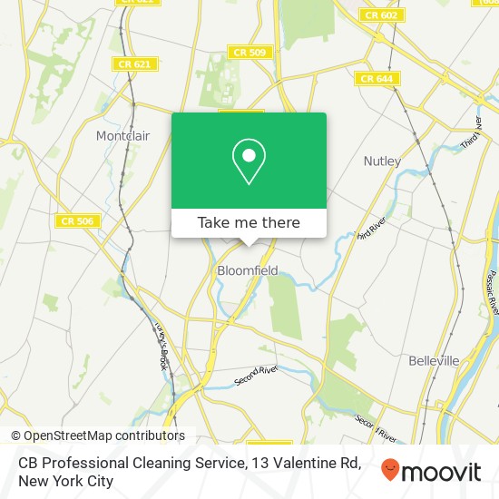 Mapa de CB Professional Cleaning Service, 13 Valentine Rd