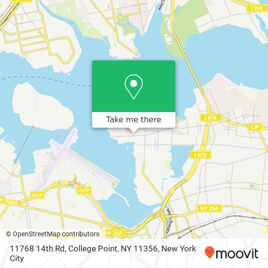 Mapa de 11768 14th Rd, College Point, NY 11356