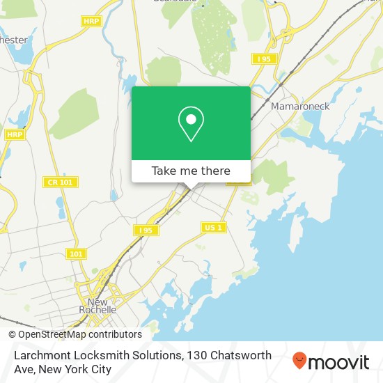 Mapa de Larchmont Locksmith Solutions, 130 Chatsworth Ave