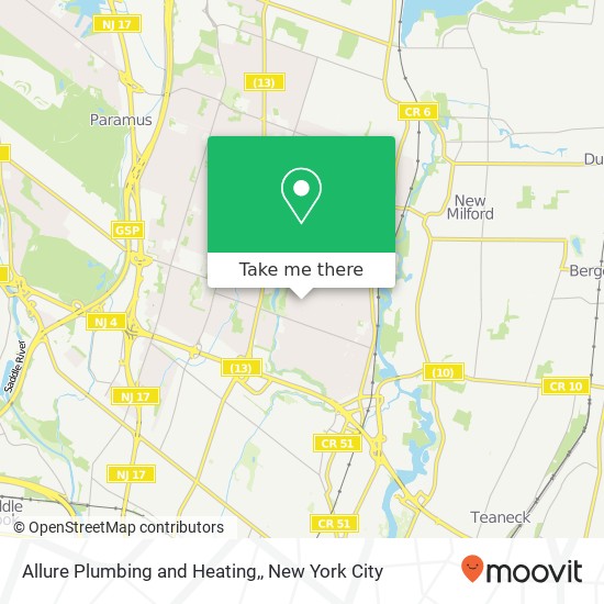 Mapa de Allure Plumbing and Heating,