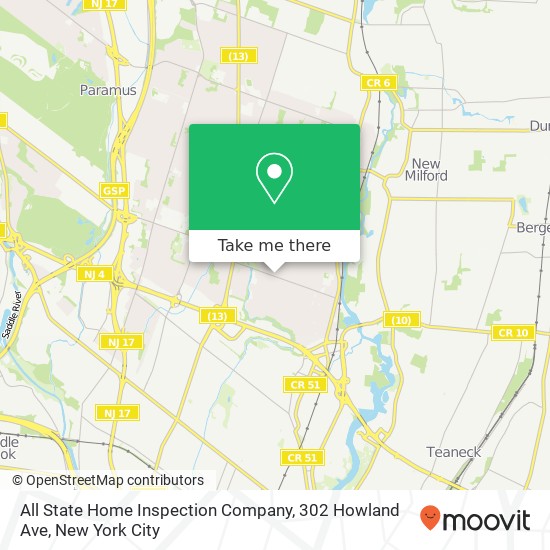 All State Home Inspection Company, 302 Howland Ave map