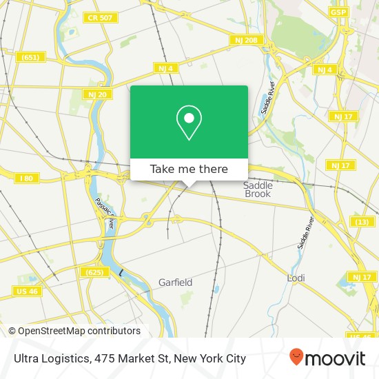 Mapa de Ultra Logistics, 475 Market St