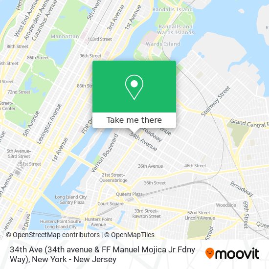 34th Ave (34th avenue & FF Manuel Mojica Jr Fdny Way) map