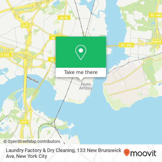 Laundry Factory & Dry Cleaning, 133 New Brunswick Ave map