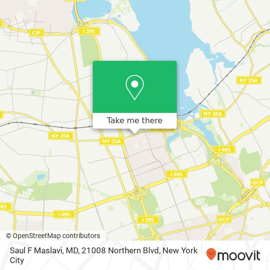 Saul F Maslavi, MD, 21008 Northern Blvd map