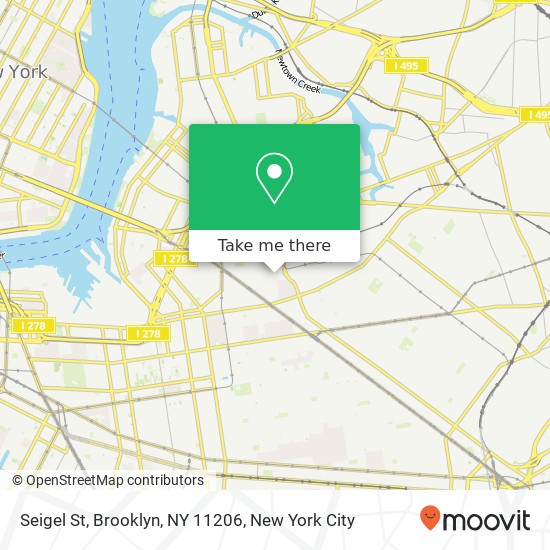 Mapa de Seigel St, Brooklyn, NY 11206