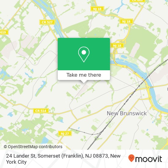 Mapa de 24 Lander St, Somerset (Franklin), NJ 08873