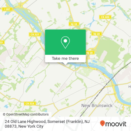 Mapa de 24 Old Lane Highwood, Somerset (Franklin), NJ 08873